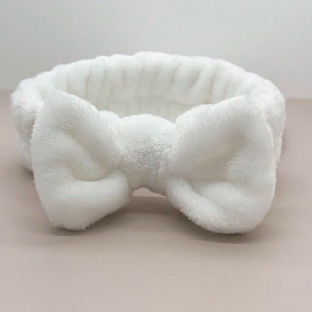 NWT Spa Headband makeup facial hairband white